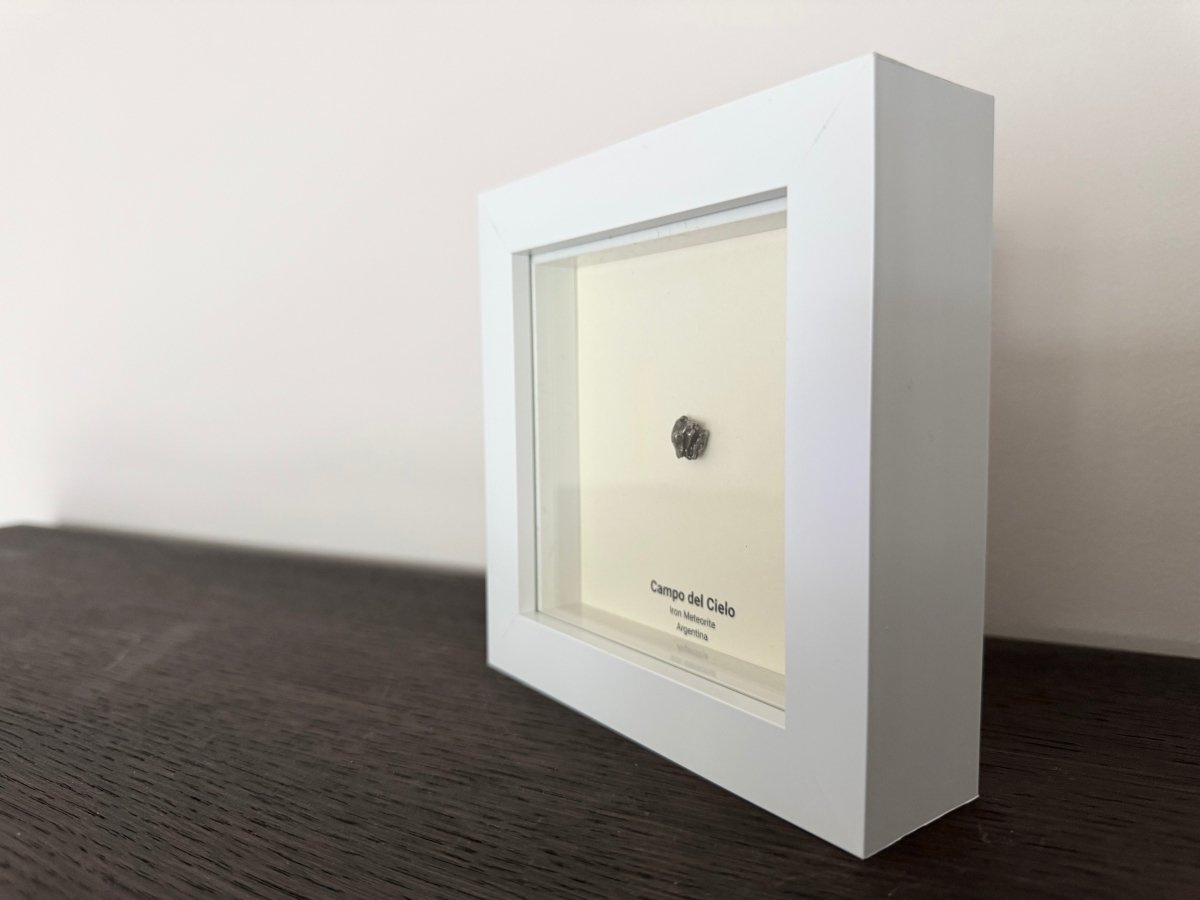 Campo del Cielo Meteorite Fragment in 3D picture frame - FossilsAndMore