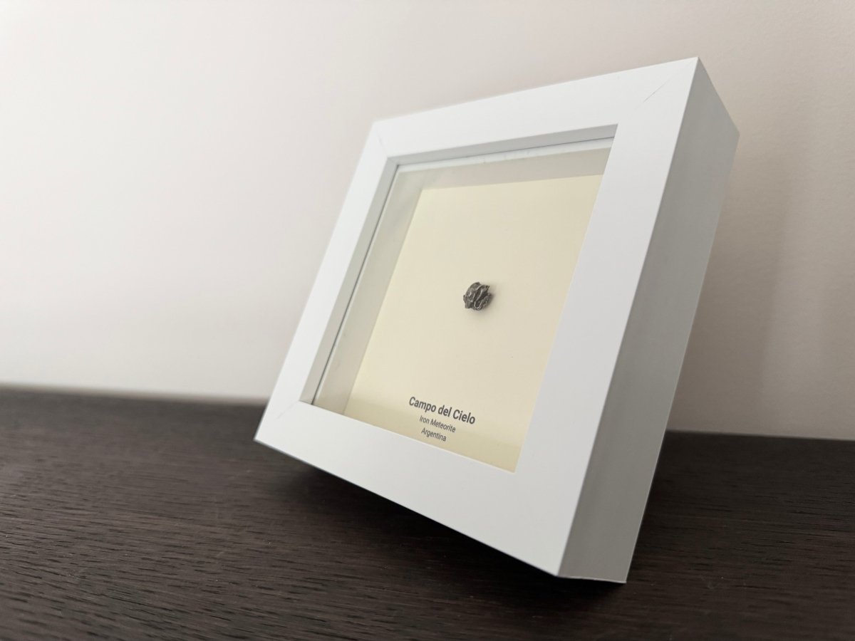 Campo del Cielo Meteorite Fragment in 3D picture frame - FossilsAndMore
