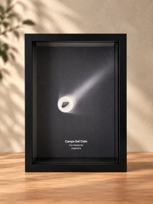 Campo del Cielo Meteorite Fragment in Large Deep Box Frame - FossilsAndMore