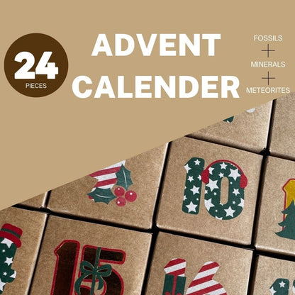 COMING SOON! Advent calender with a mix of Fossils, Minerals and Meteorites - FossilsAndMore