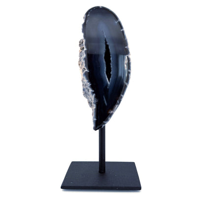 Decorative Agate Geode on stand, mineral - Brazil - FossilsAndMore