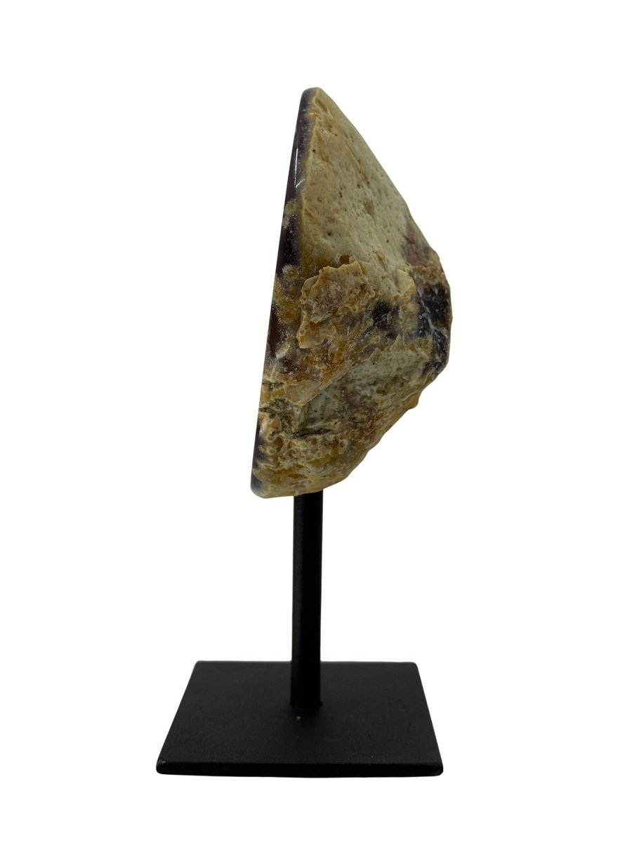 Decorative Agate Geode on stand, mineral from Brazil (6 - 006) - FossilsAndMore