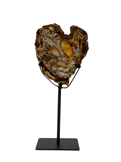 Decorative Agate Slice on custom stand, mineral from Brazil (6 - 007) - FossilsAndMore