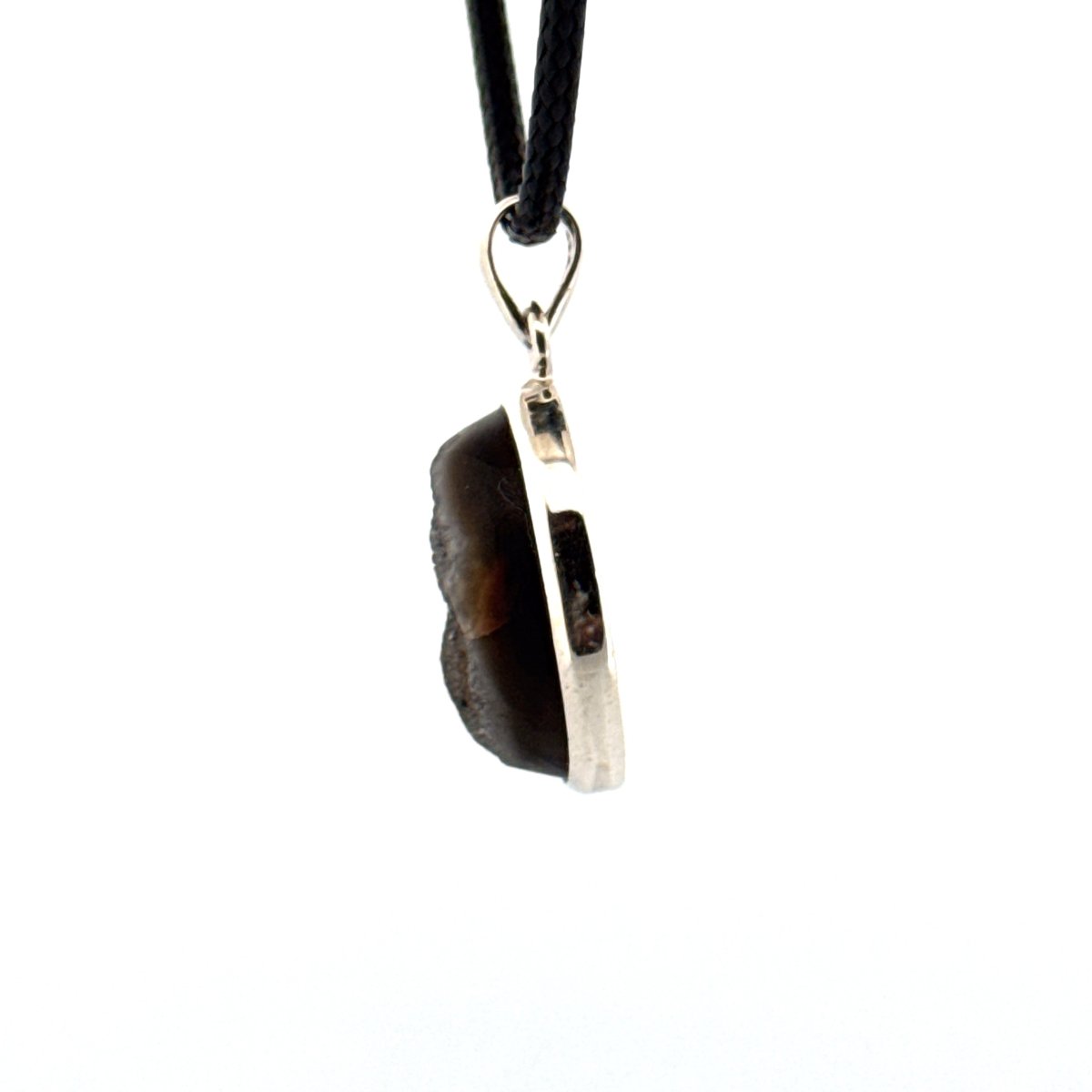 Druzy Onyx Silver Pendant – Natural Gemstone Jewelry - FossilsAndMore