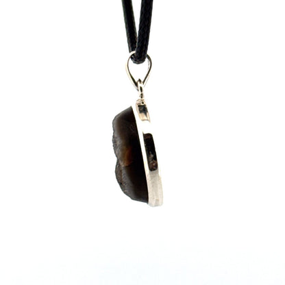 Druzy Onyx Silver Pendant – Natural Gemstone Jewelry - FossilsAndMore