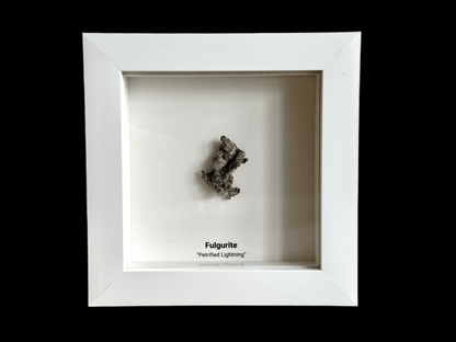 Fulgurite, Nature’s Lightning Formed Gemstone in Deep Box Frame - FossilsAndMore