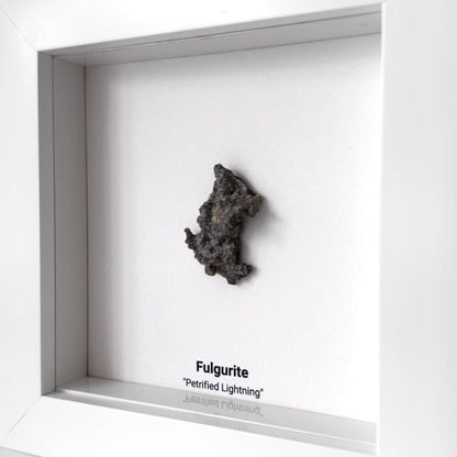 Fulgurite, Nature’s Lightning Formed Gemstone in Deep Box Frame - FossilsAndMore