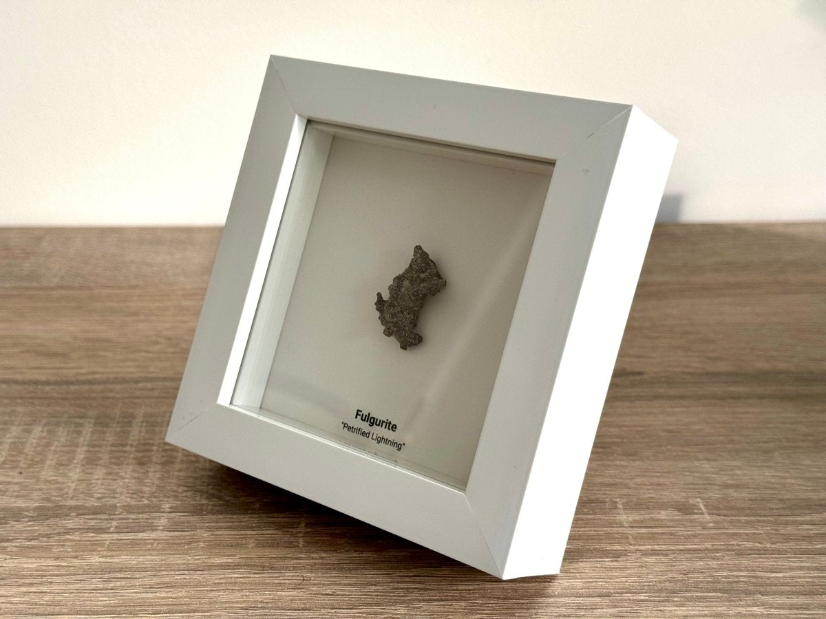 Fulgurite, Nature’s Lightning Formed Gemstone in Deep Box Frame - FossilsAndMore