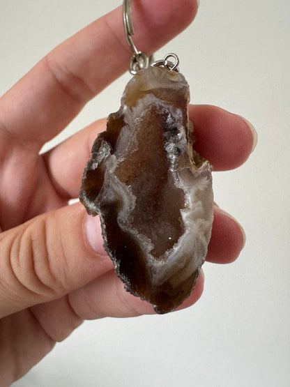 Geode Keychain, mineral (2) - FossilsAndMore