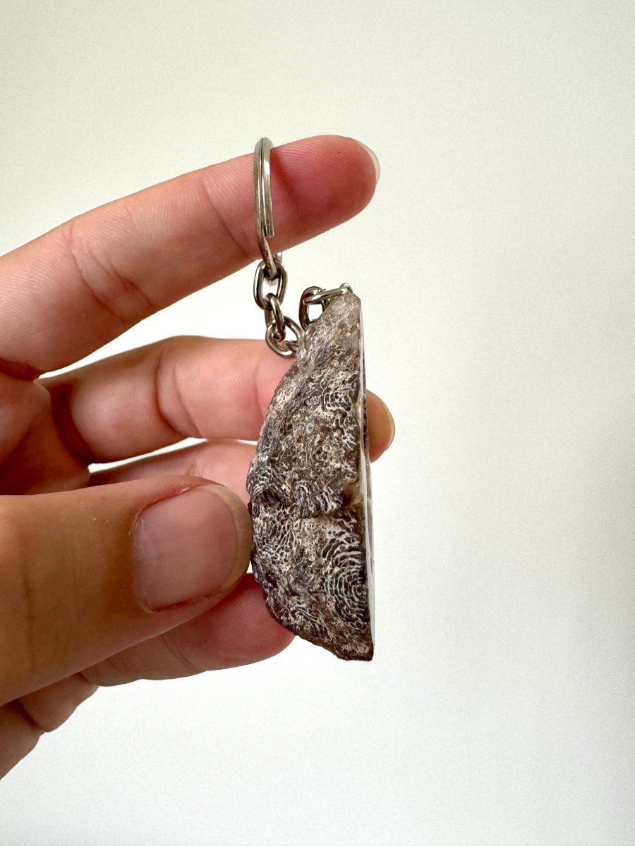 Geode Keychain, mineral (2) - FossilsAndMore