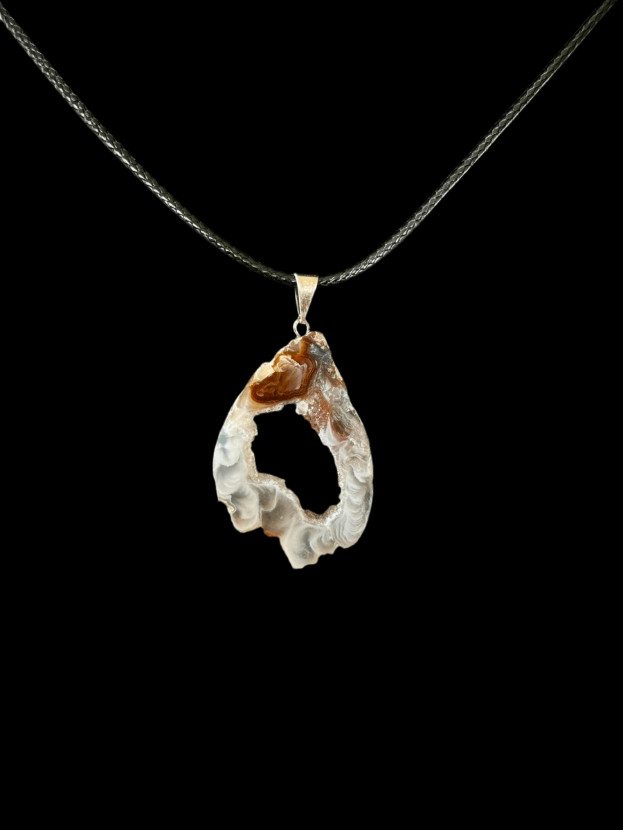 Geode Pendant on necklace, mineral - FossilsAndMore