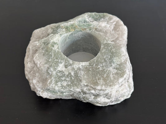Green Quartz Tealight Holder - FossilsAndMore