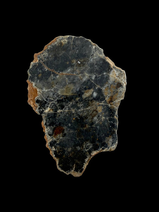 Lunar Meteorite Polished Slice | 4 Grams | Authentic Bechar 007 Moon Rock - FossilsAndMore