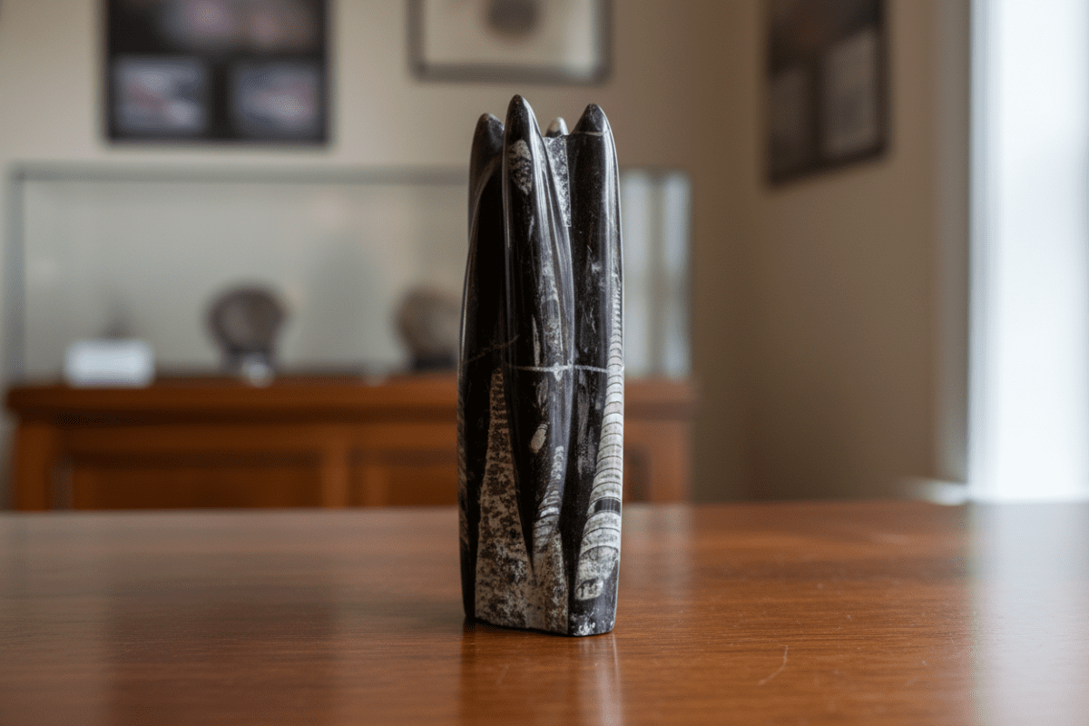 Orthoceras Cephalopod Fossil (+/ - 8.00") - Devonian, Morocco - FossilsAndMore