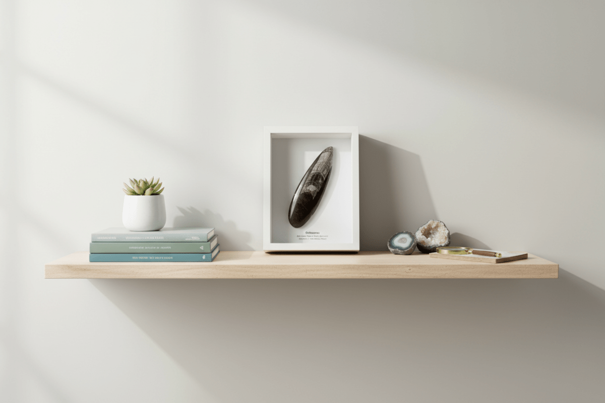 Orthoceras Polished Fossil Large Deep Box Frame - FossilsAndMore