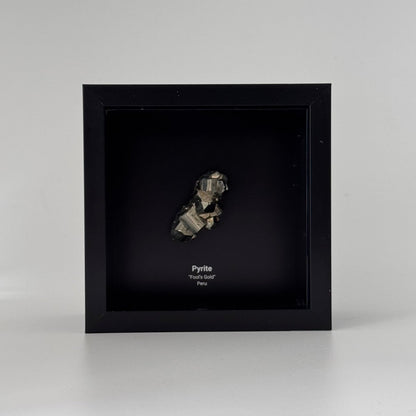 Peruvian Pyrite cluster in Deep Box Frame - FossilsAndMore