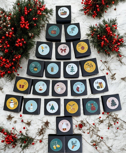 *PREMIUM* Advent calender with Fossils only, 24 boxes of fossils - FossilsAndMore