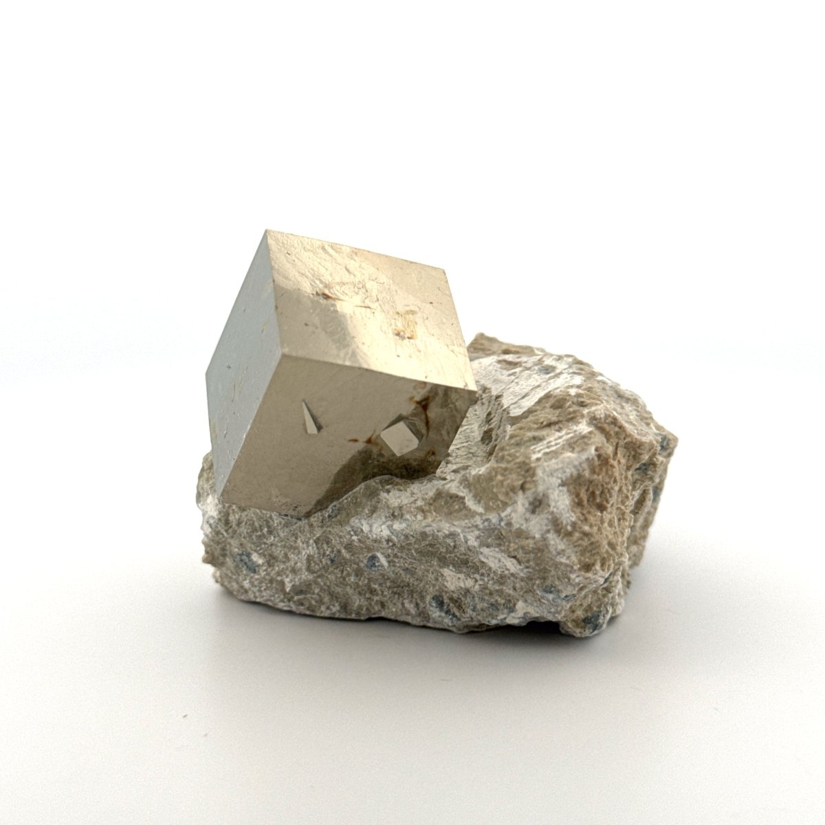 Pyrite on Matrix from Navajún a Natural Cubic Crystal (01) - FossilsAndMore