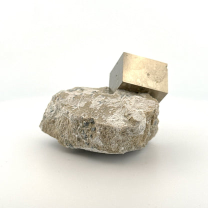 Pyrite on Matrix from Navajún a Natural Cubic Crystal (02) - FossilsAndMore