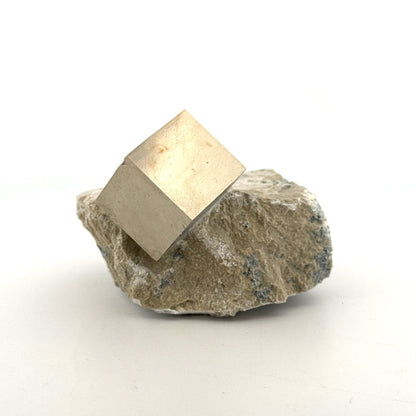 Pyrite on Matrix from Navajún a Natural Cubic Crystal (02) - FossilsAndMore