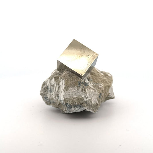 Pyrite on Matrix from Navajún a Natural Cubic Crystal (03) - FossilsAndMore