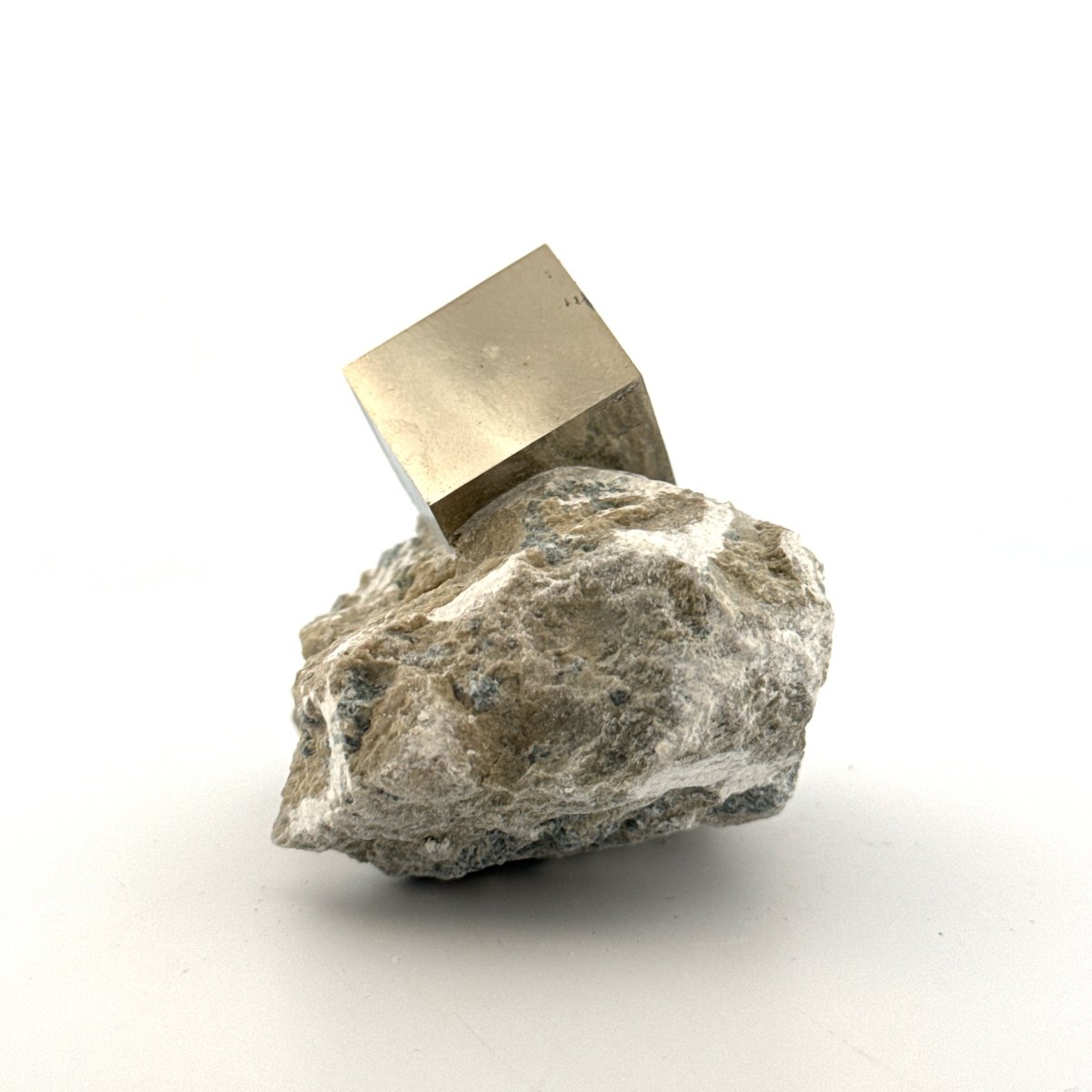 Pyrite on Matrix from Navajún a Natural Cubic Crystal (03) - FossilsAndMore