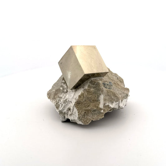 Pyrite on Matrix from Navajún a Natural Cubic Crystal (04) - FossilsAndMore