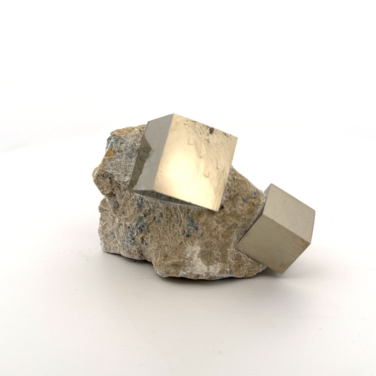 Pyrite on Matrix from Navajún a Natural Cubic Crystal (07) - FossilsAndMore