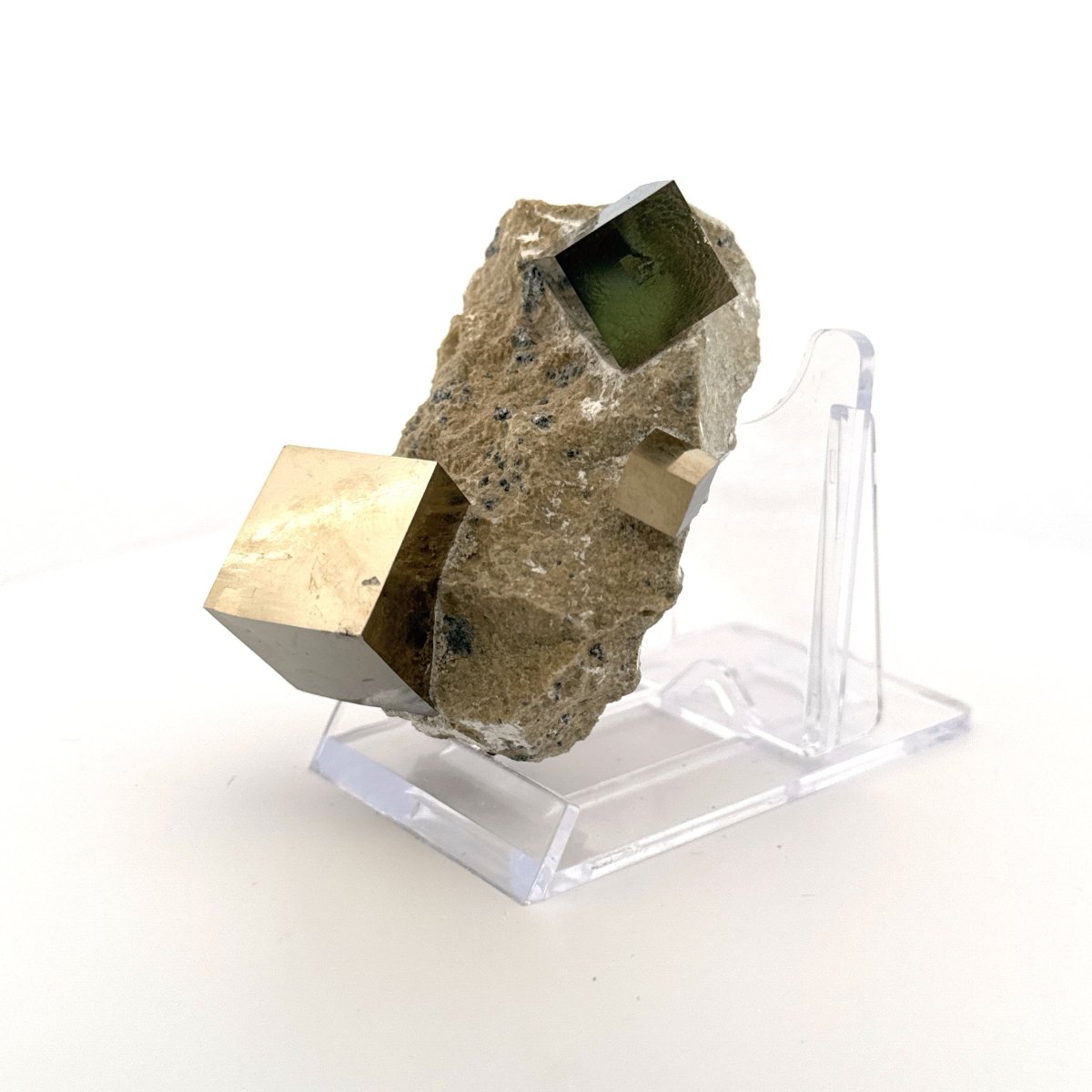 Pyrite on Matrix from Navajún a Natural Cubic Crystal (08) - FossilsAndMore
