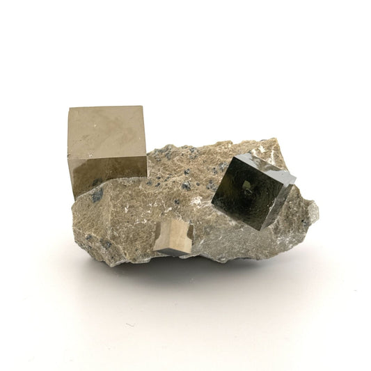 Pyrite on Matrix from Navajún a Natural Cubic Crystal (08) - FossilsAndMore