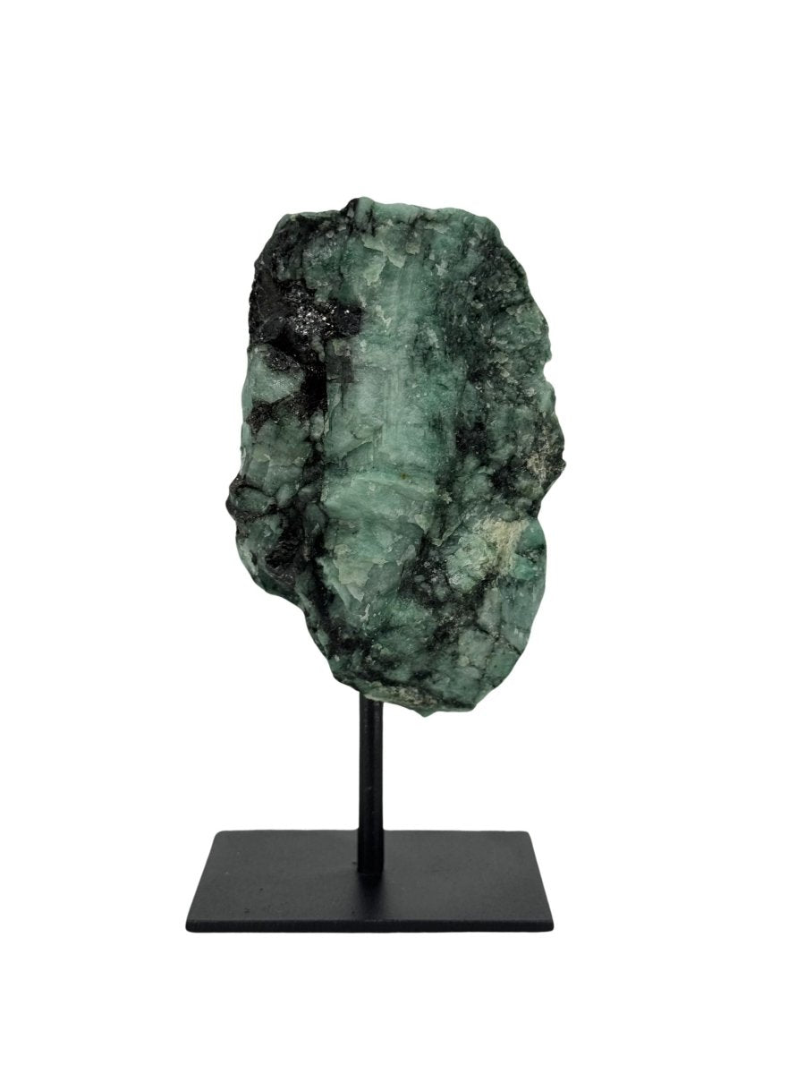 Raw Emerald Crystal on Stand from Brazil - FossilsAndMore