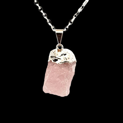 Rose Quartz Pendant - FossilsAndMore