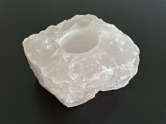Rose Quartz Tealight Holder - FossilsAndMore