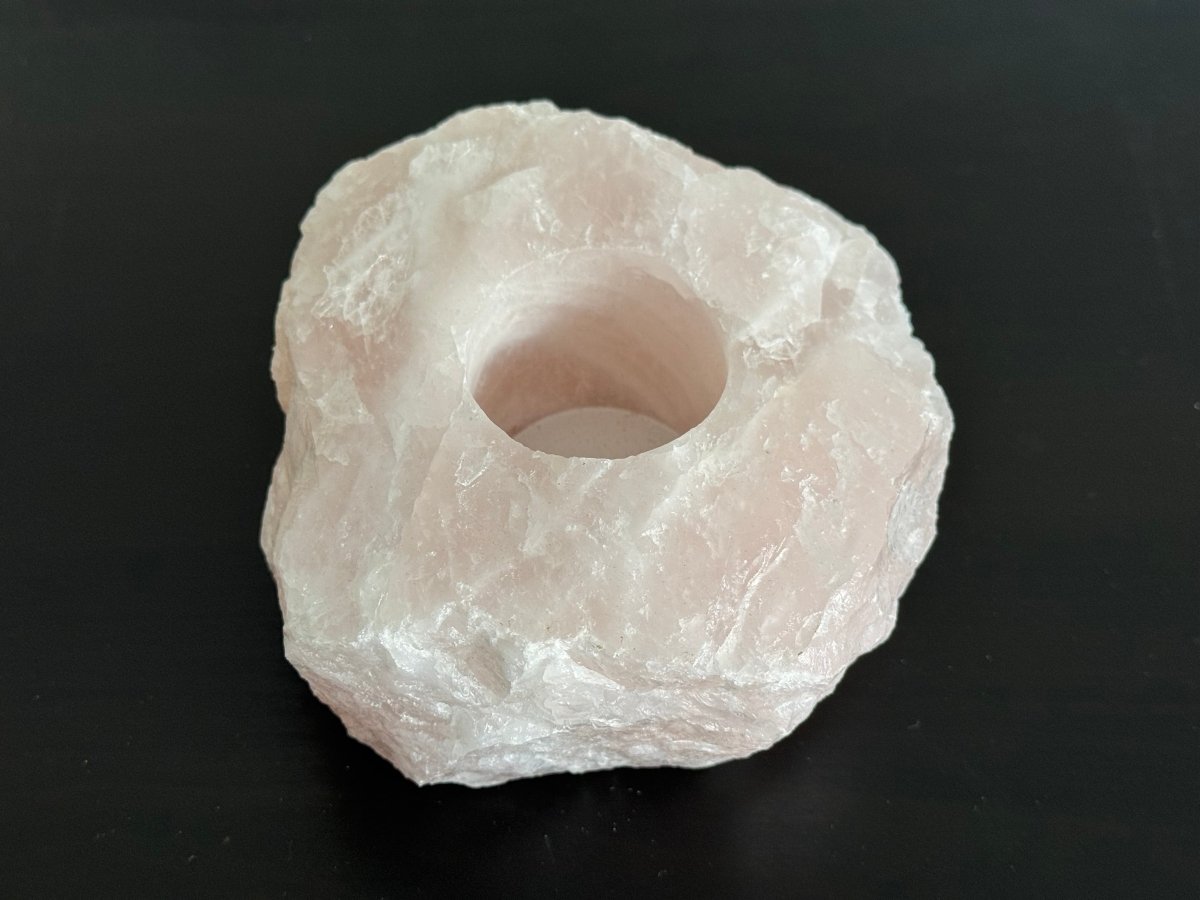 Rose Quartz Tealight Holder - FossilsAndMore