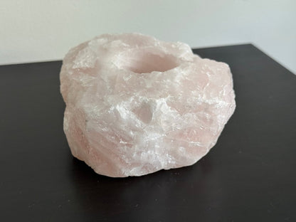 Rose Quartz Tealight Holder - FossilsAndMore