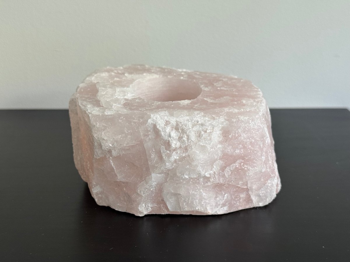 Rose Quartz Tealight Holder - FossilsAndMore
