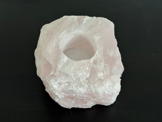 Rose Quartz Tealight Holder - FossilsAndMore