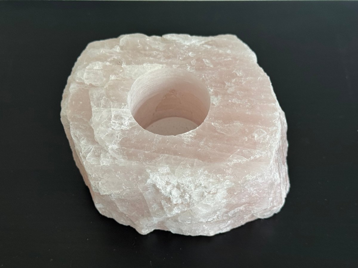 Rose Quartz Tealight Holder - FossilsAndMore