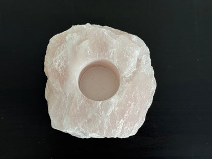 Rose Quartz Tealight Holder - FossilsAndMore