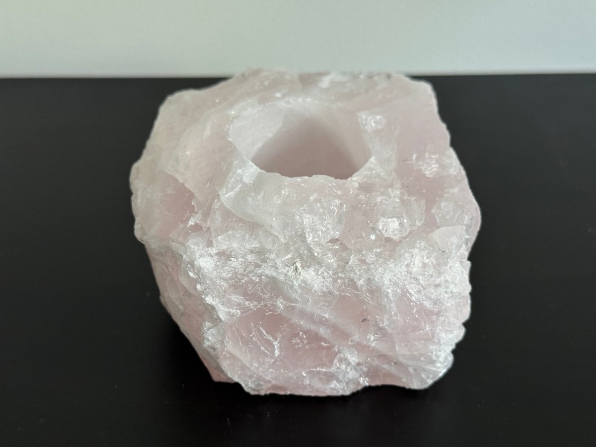 Rose Quartz Tealight Holder - FossilsAndMore