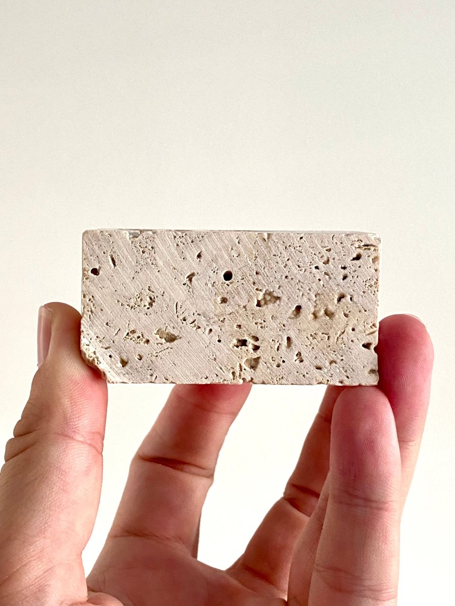 Small Potamon Fossil Crab on Travertine Matrix (0.87") – Pleistocene period, Turkey - FossilsAndMore